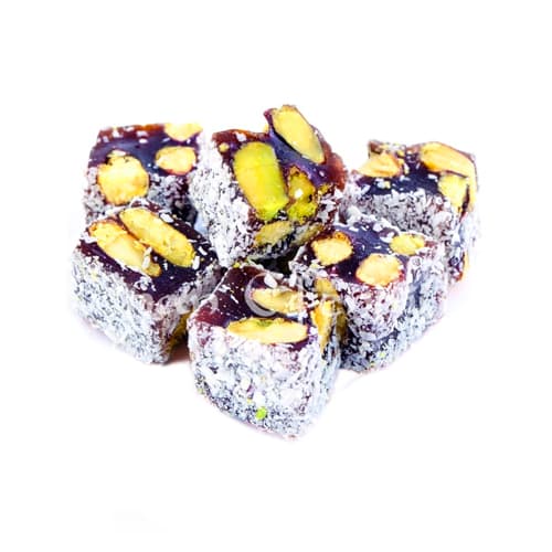 Coconut Dusted Mixed Nuts Turkish Delight