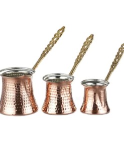 Turkish Coffee Pot Set 3 Pcs Copper