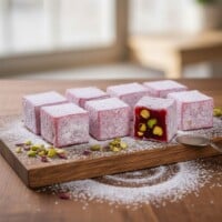 Alternative view of Turkish Delight with Pomegranate and Pistachio