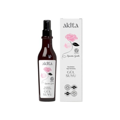 Akita Premium Quality Natural Turkish Rose Water Spray - Contains Rose Oil - 250ml (8.45floz)
