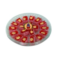Koska Traditional Turkish Palace Delight with Almond and Rose-Flavored Transparent Boxed 500 gr