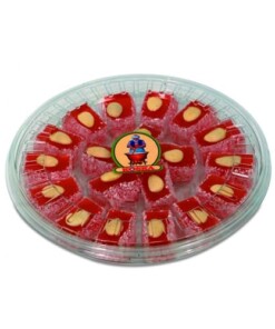 Koska Traditional Turkish Palace Delight with Almond and Rose-Flavored Transparent Boxed 500 gr