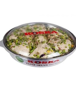 Koska Traditional Turkish Tray Halva Candy with Double Pistachio 650 gr