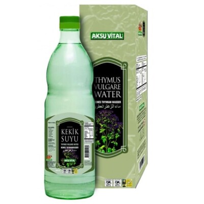 Aksu Vital Turkish Organic Thyme (Oregano) Water with Glass Bottle 1000ml (33.8floz)