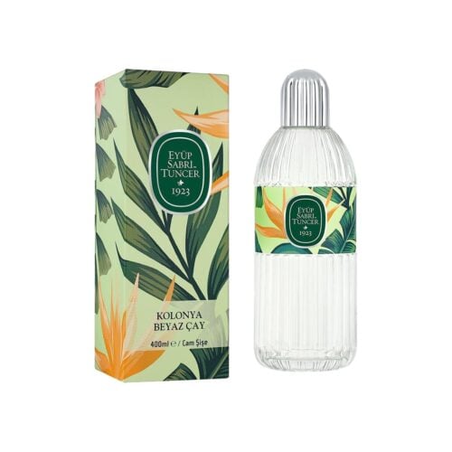 Eyup sabri tuncer white tea glass bottle turkish cologne - 400ml