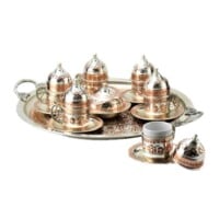 Turkish-Copper-Coffee-Set-Handcrafted-Miray-(Set-Of-6)