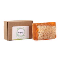 Turkish Natural Handmade Soap Honey&Milk With Organic Zucchini Fiber