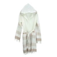 Loincloth-Bathrobe-Stripe-beige-white-gray