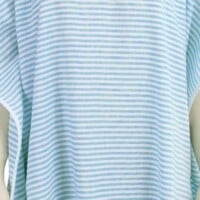 Loincloth-Dress-Hooded-thin-striped-Turquoise 2