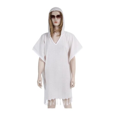 Loincloth-Dress-is-Beige-with-thin-stripes-with-a-Hoodie