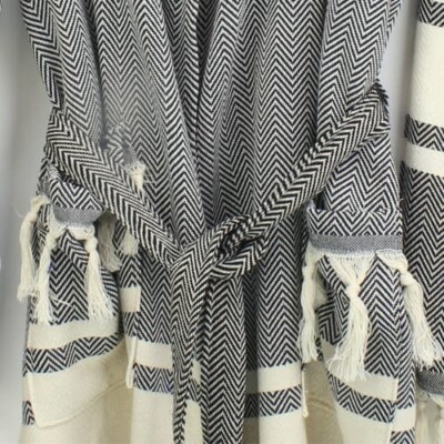 Loincloth-Robe-Hooded-Fish-Back-Striped-Black2