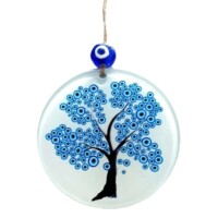 Wall Ornament Charm Evil Eye Tree Glass Evil Eye Beads Patterned