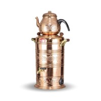 Electric Copper Samovar with Thermostat 7 Lt Hotel and Construction Site Type 1412