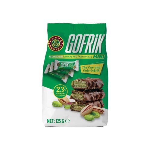 Kahve dunyasi gofrik milk chocolate with pistachio 125 gr (4. 40oz)
