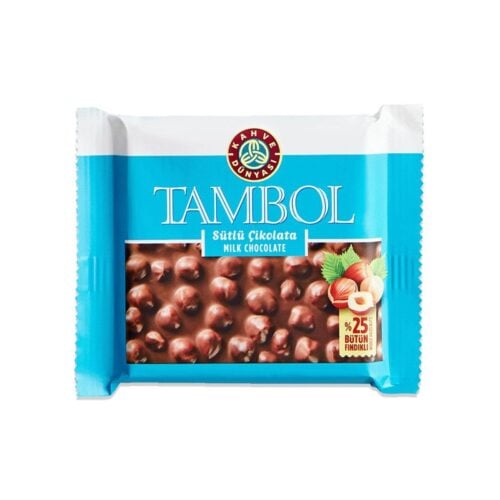 Kahve dunyasi tambol whole hazelnut milk chocolate 100 gr (3. 52oz)