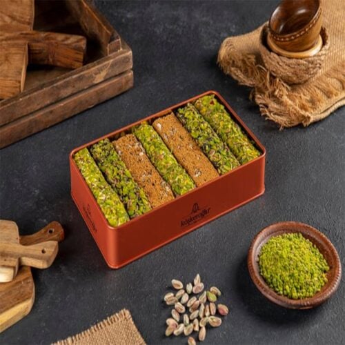 Koskeroglu Assorted Special Turkish Delight Metal Box 900 gr (31.74oz)