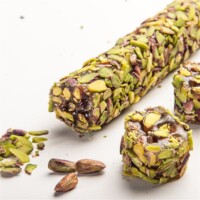 Koskeroglu Coated with Pistachio Pomegrante Turkish Delight with Pistachio