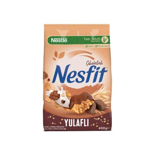 Nestle nesfit sütlü ve bitter çikolatalı tam tahıllı ve pirinçli kahvaltı gevreği 400 gr (14. 10oz)
