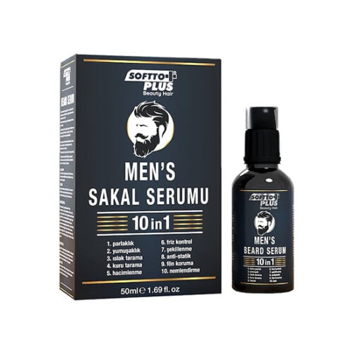 Siero da barba da uomo Softto plus 10 in 1 50 ml (1floz)
