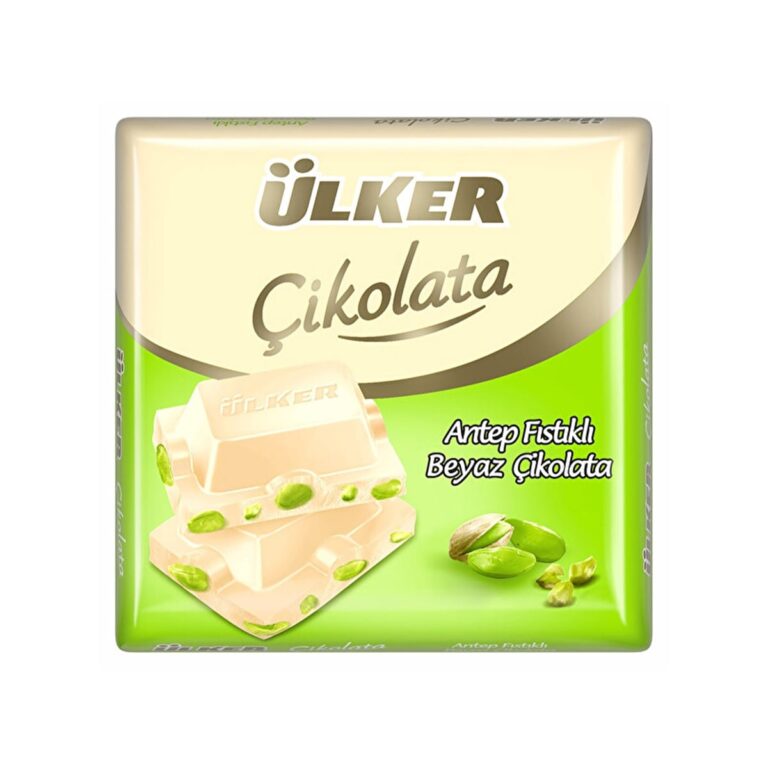 Білий шоколад Ulker з фісташками 60 г (2.11 унції) • Grand Bazaar Istanbul