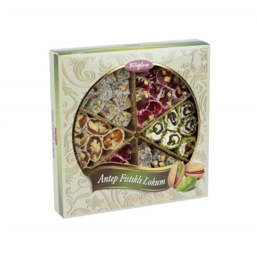 Tugba assorted turkish delight with pistachio & walnut 430 gr (15. 16oz)