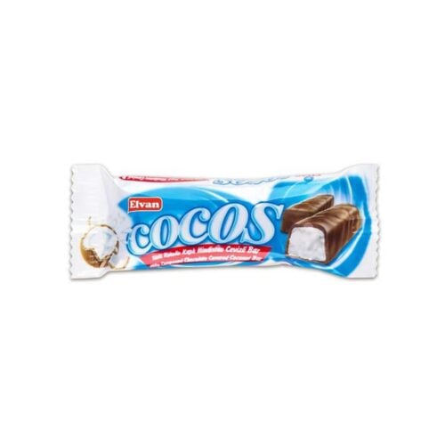 Elvan cocos milk chocolate covered coconut bar 10 gr (0. 35oz) - 48 pieces