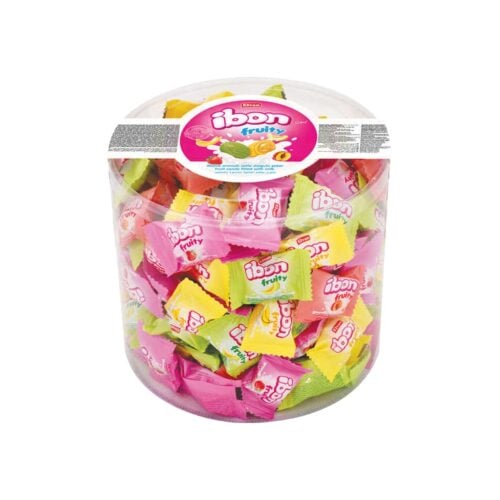 Elvan ibon fruity milky filling candy with fruit flavored in box 1000 gr (35. 27oz)