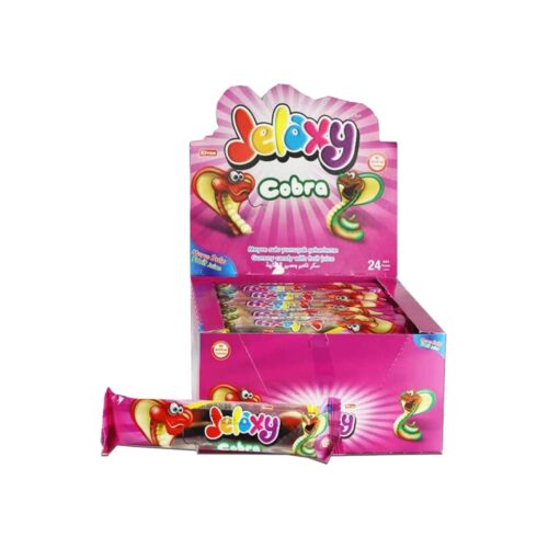 Elvan jelaxy cobra gummy candy with fruit flavor in box 20 gr (0. 70oz) - 24 pieces