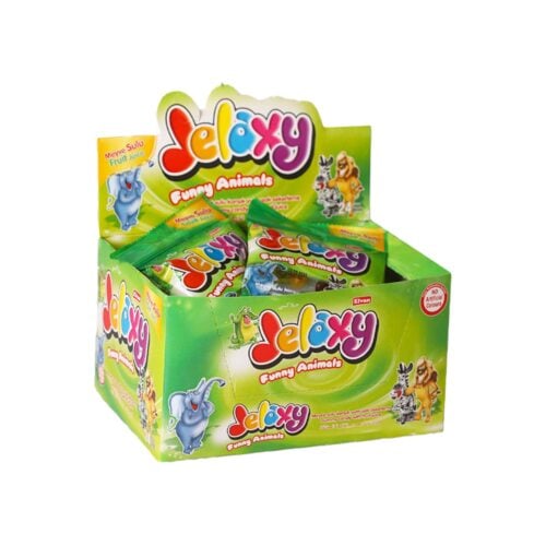 Elvan jelaxy funny animals gummy candy with fruit flavor in box 20 gr (0. 70oz) - 24 pieces