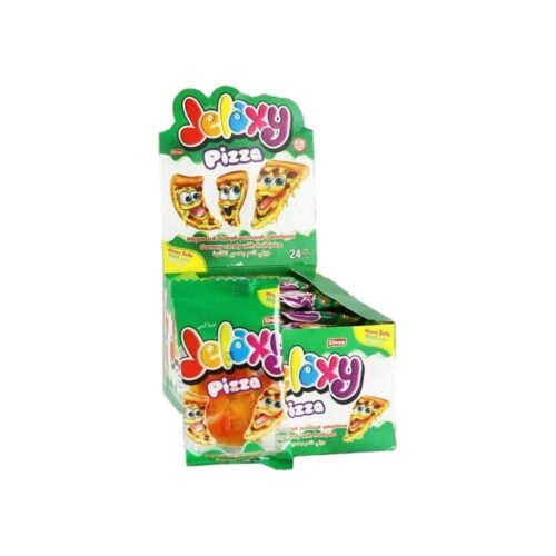 Elvan Jelaxy Pizza Gummy Candy o smaku owocowym w pudełku 20 gr (0 uncji) - 70 sztuki