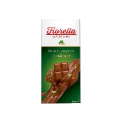 Fiorella Milk Chocolate Bar with Pistachio 80 gr (2.82oz)