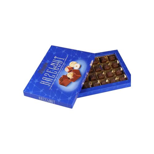 Fiorella milk chocolate filled with hazelnut cream and whole hazelnut in box 270 gr (9. 52oz)
