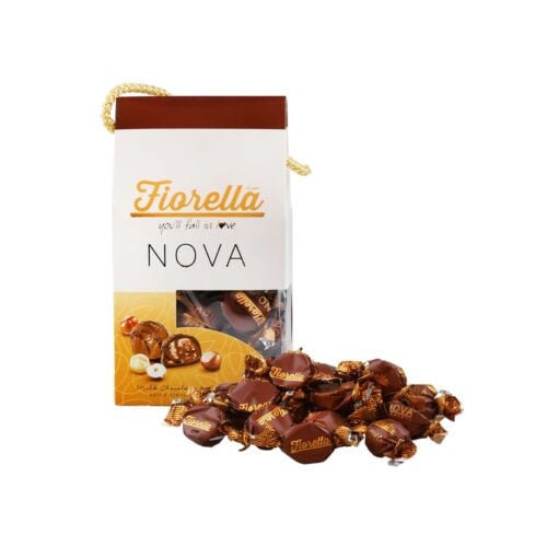 Fiorella nova milk chocolate with hazelnut cream filling in hanging box 230 gr (8. 11oz)