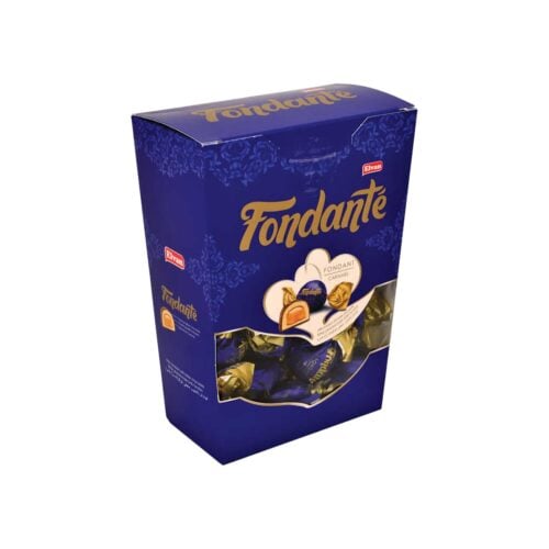 Fondante milk chocolate coated milky fondant with caramel filling in box 300 gr (10. 59oz)