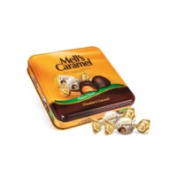 Mell’s Caramel Caramel-Filled Milk Chocolate Square Metal Box 500 gr (17.64oz)