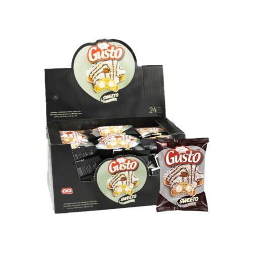 Cici gusto sweeto cake with coconut and coconut flavored sauce in box 40 gr (1. 41oz) - 24 pieces