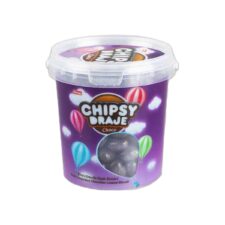 Elvan Chipsy Draje ดาร์กช็อกโกแลตบิสกิตเคลือบ Dragee ในกล่อง 400 กรัม (14.10 ออนซ์)