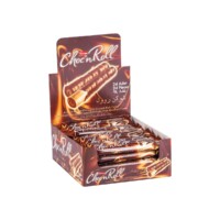 Elvan Choc N Roll Compound Chocolate Coated Roll Wafer with Hazelnut Cream in Box 16 gr (0.56oz) - 24 Pieces