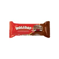 Elvan Holiday Milk Chocolate Coated Cocoa Sandwich Biscuits with Marshmallow and Strawberry Marmalade 30 gr (1.05oz) - 8 Pieces