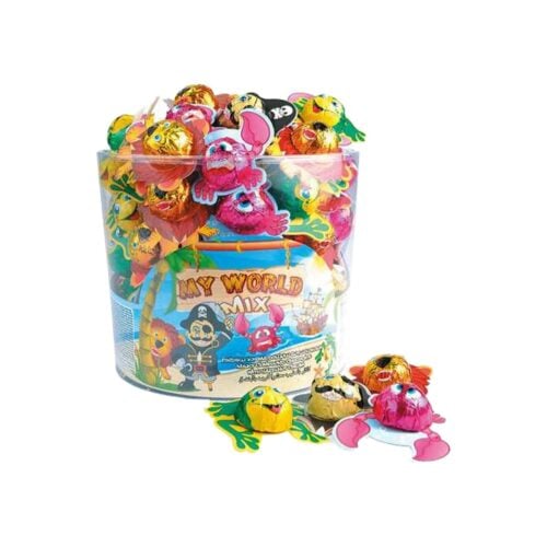 Elvan my world mix milky compound chocolate with hazelnut cream in box 8 gr (0. 28oz) – 100 pieces