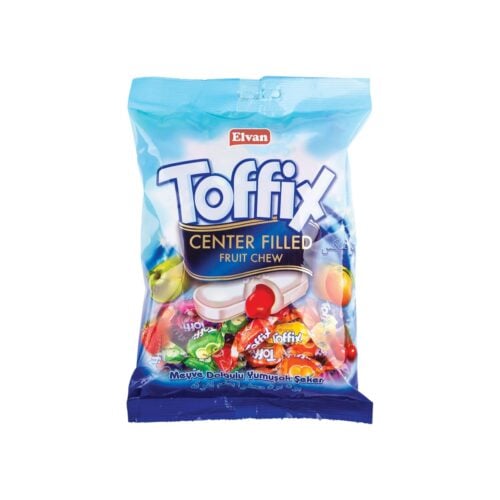 Elvan toffix mix fruit flavor filled soft candy