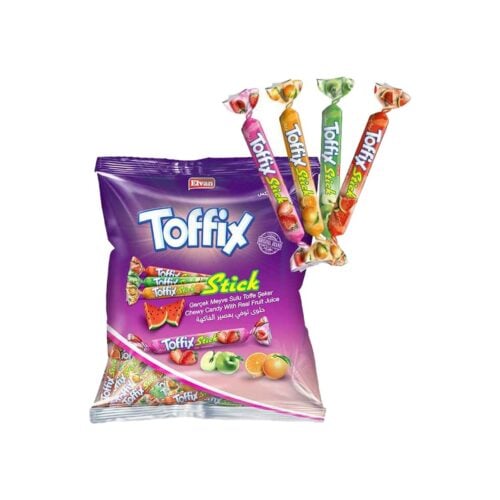 Elvan toffix stick soft candy with fruit flavor 800 gr (28. 22oz)