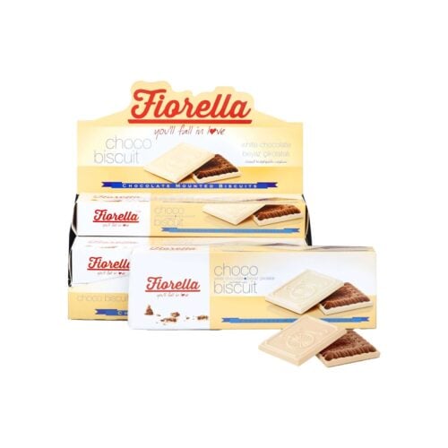 Fiorella Choco Biscuit Cocoa Biscuit with White Chocolate in Box 102 gr (3.59oz) - 6 Pieces