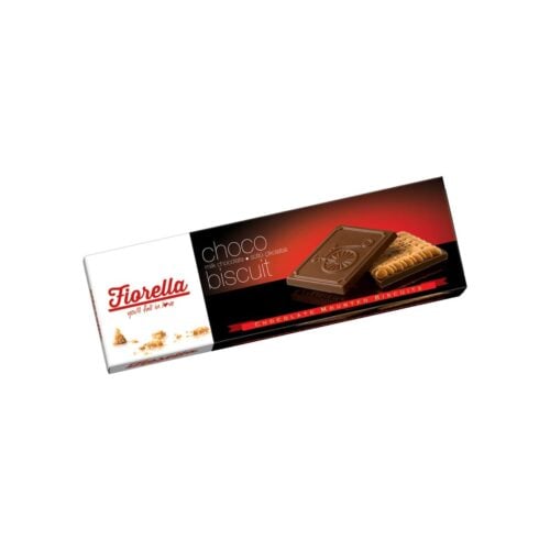 Fiorella choco biscuit plain biscuit with milk chocolate 102 gr (3. 59oz)