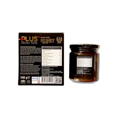 Magic gold honey plus mixed herbal paste with honey 240 gr (8. 46oz)-