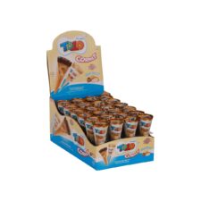 Toto Cornet เวเฟอร์สอดไส้ครีมถั่วลิสงพร้อม Dragee ในกล่อง 25 gr (0.88oz) – 24 ชิ้น