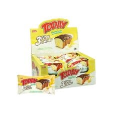 Elvan Today עוגת שוקולד חלב 3 ביס עם קרם בננה בקופסה 40 גרם (1.41 oz) – 24 חתיכות