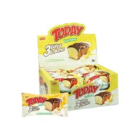 Elvan Today 3 Bites Milk Chocolate Coated Cake with Banana Cream in Box 40 gr (1.41oz) – 24 Pieces