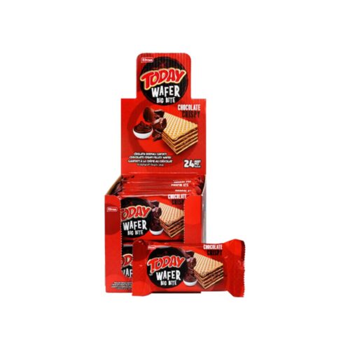 Elvan today big bite chocolate cream filled wafer in box 30 gr (1. 05oz) - 24 pieces