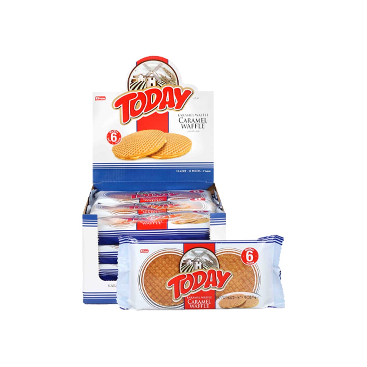 エルヴァントゥデイ キャラメルワッフル 箱入り 132 gr (4.65oz